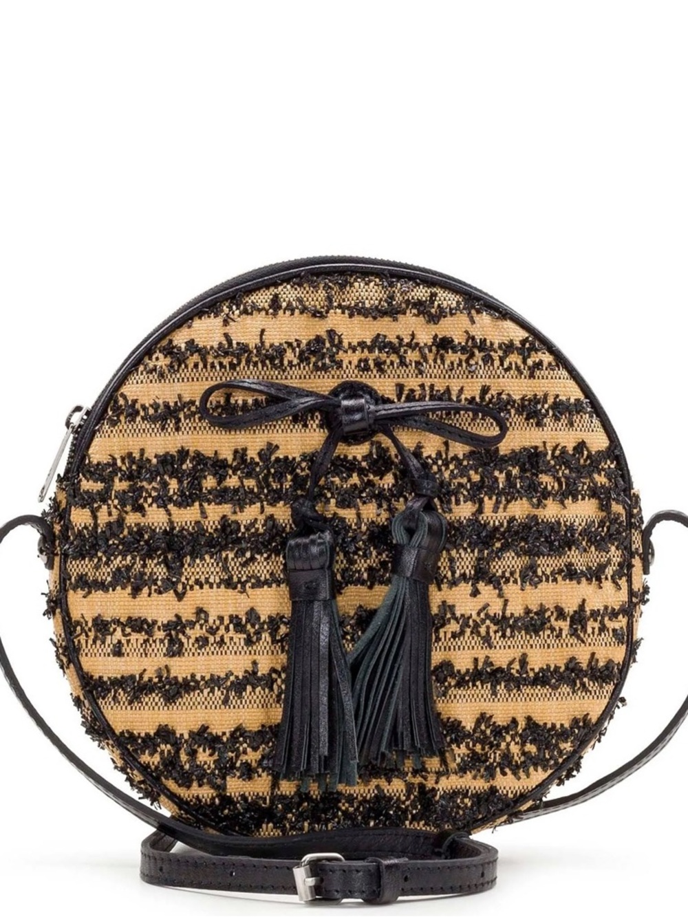 Patricia Nash Ebbe Woven Straw Sibari Canteen Crossbody - Picture 1 of 4